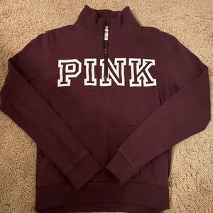 PINK quarter zip sweatshirt